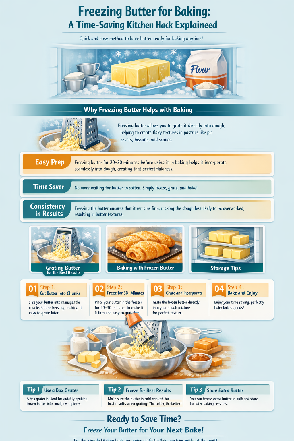 can i freeze butter and still use in baking