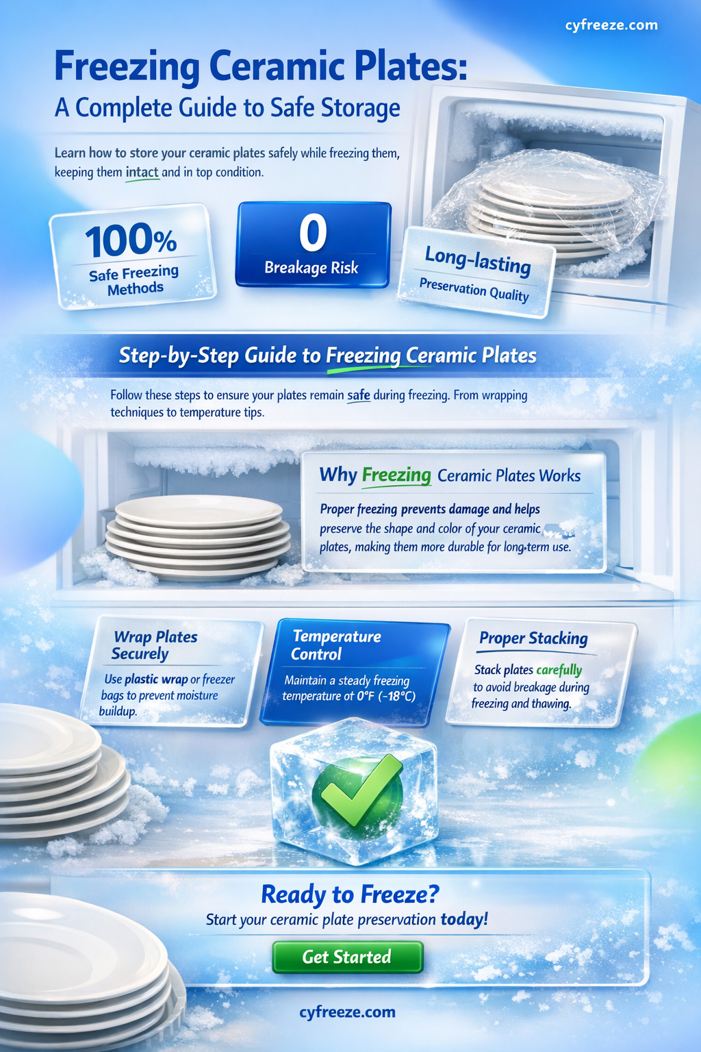 can i put a ceramic plate in the freezer
