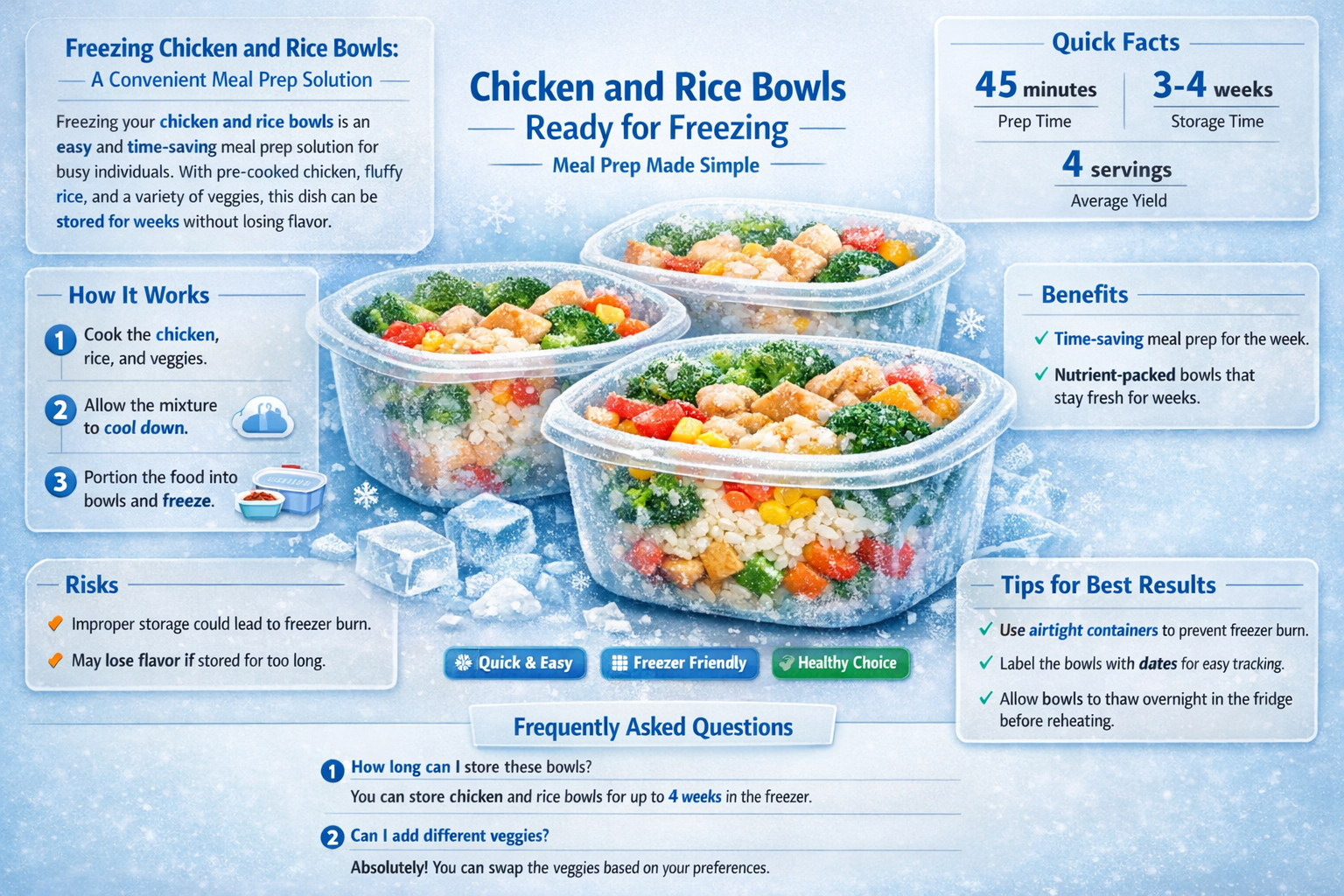 are chicken and rice bowls good to freeze