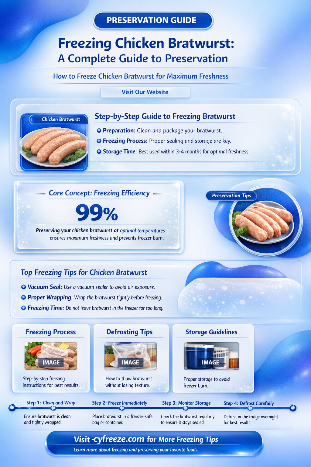 can i freeze chicken bratwurst