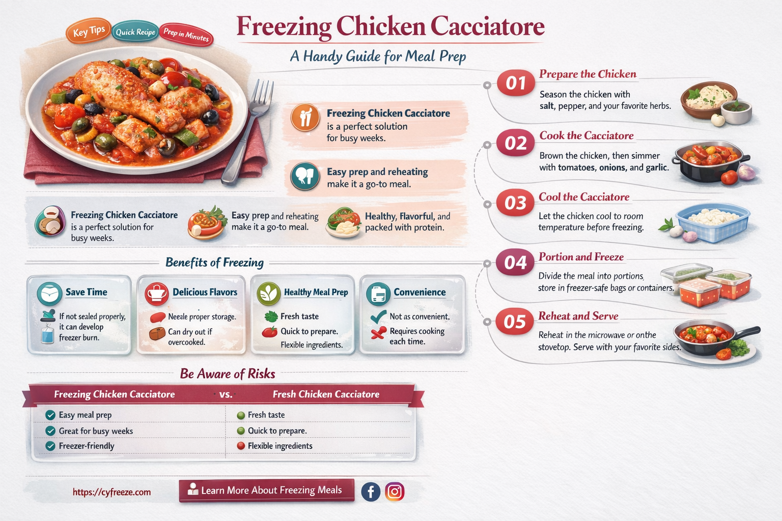 can i freeze chicken caccitore