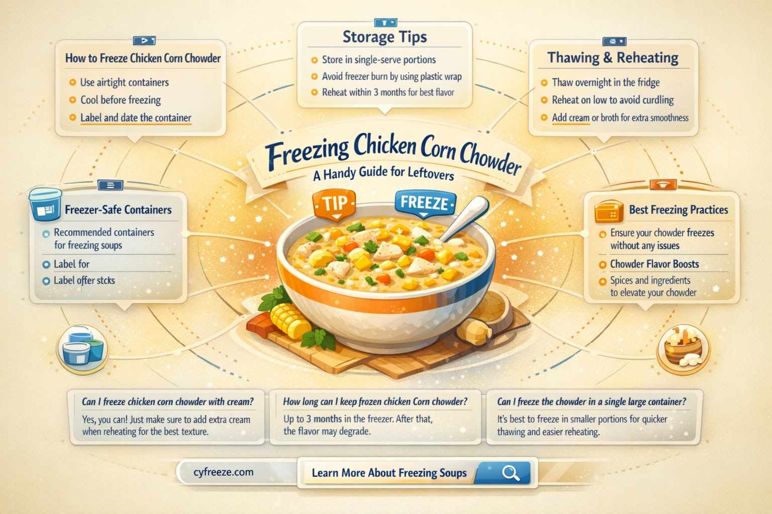 can i freeze chicken corn chowder
