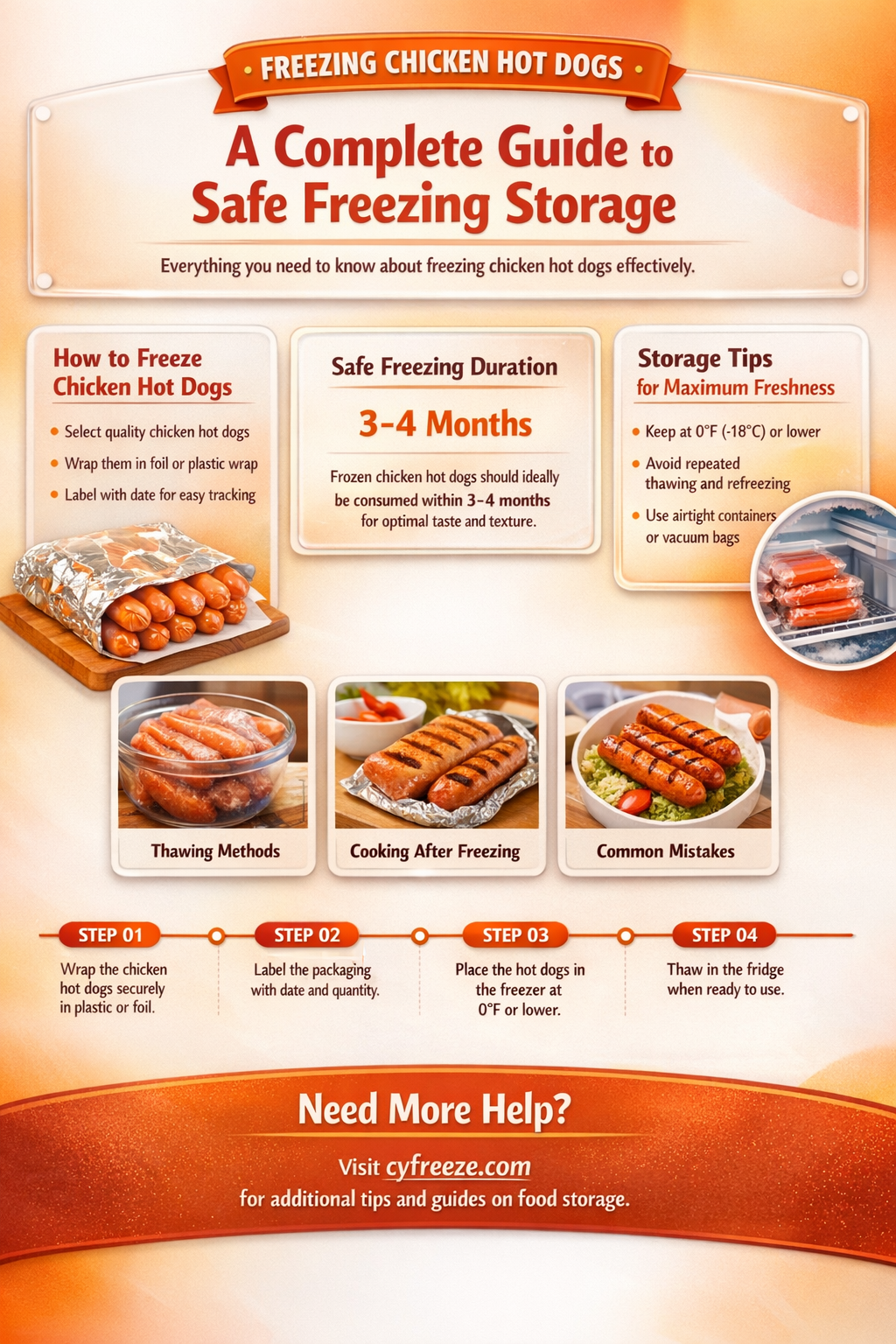 can i freeze chicken hot dogs