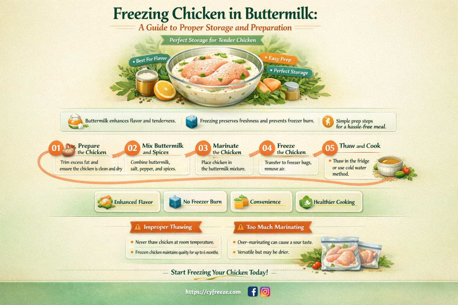 can i freeze chicken in buttermilk