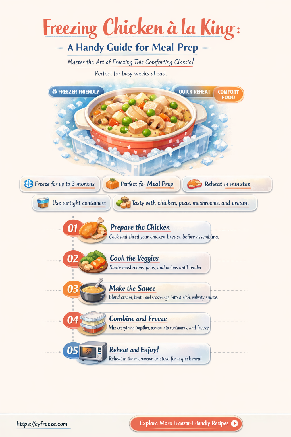 can i freeze chicken a la king