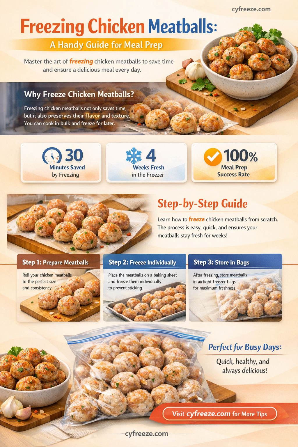 can i freeze chicken meatballs