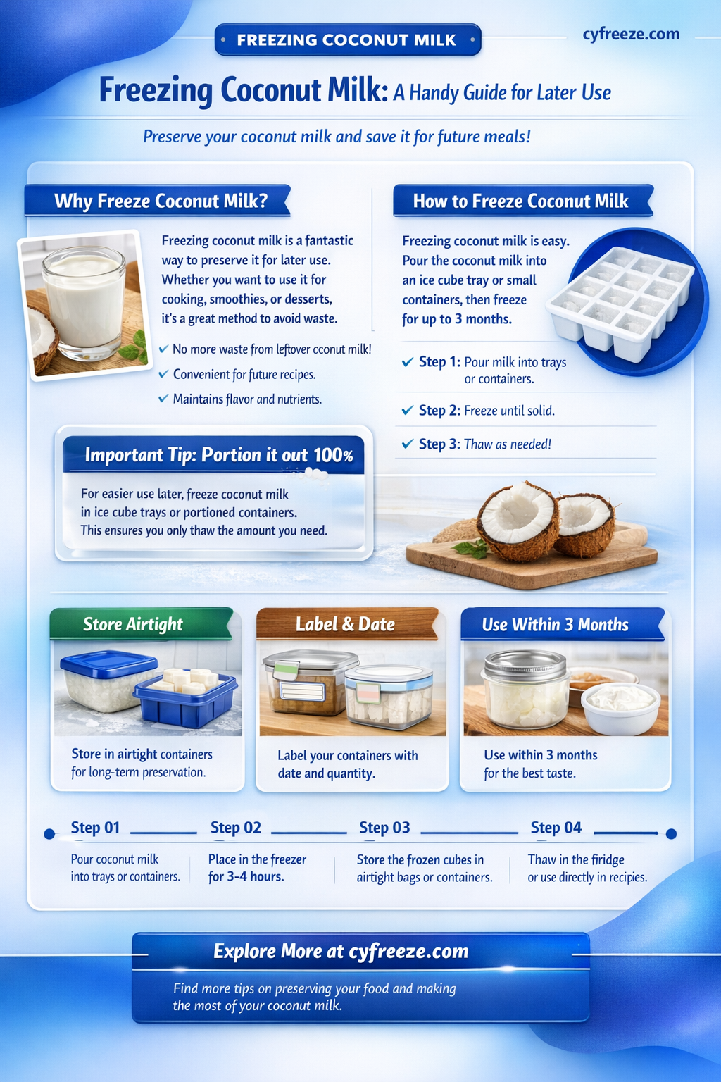 can i freeze coconut milk for later use