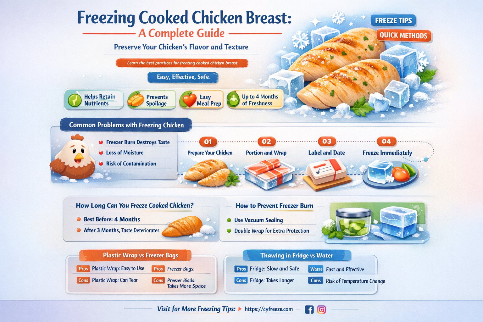 can i freeze cooked chicken breast