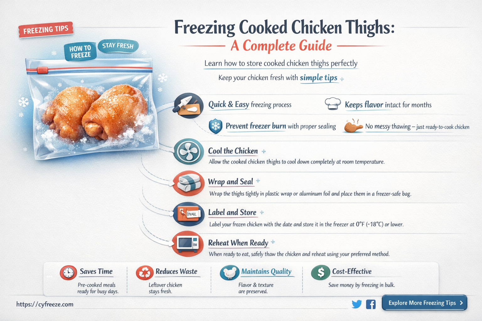 can i freeze cooked chicken thighs