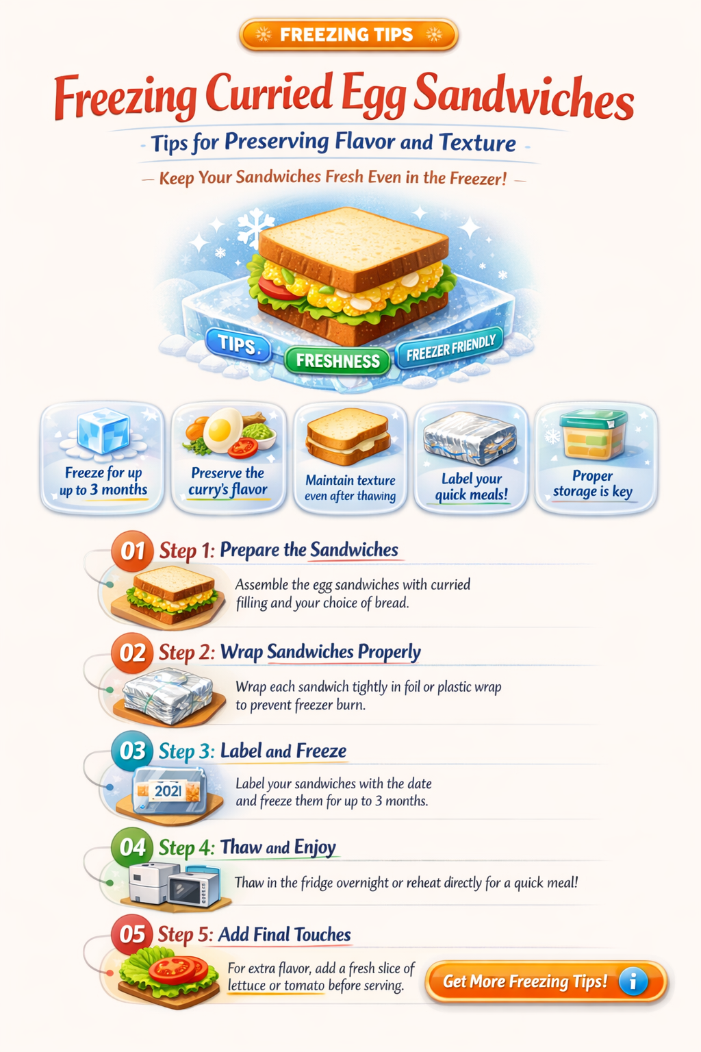 can i freeze curried egg sandwiches