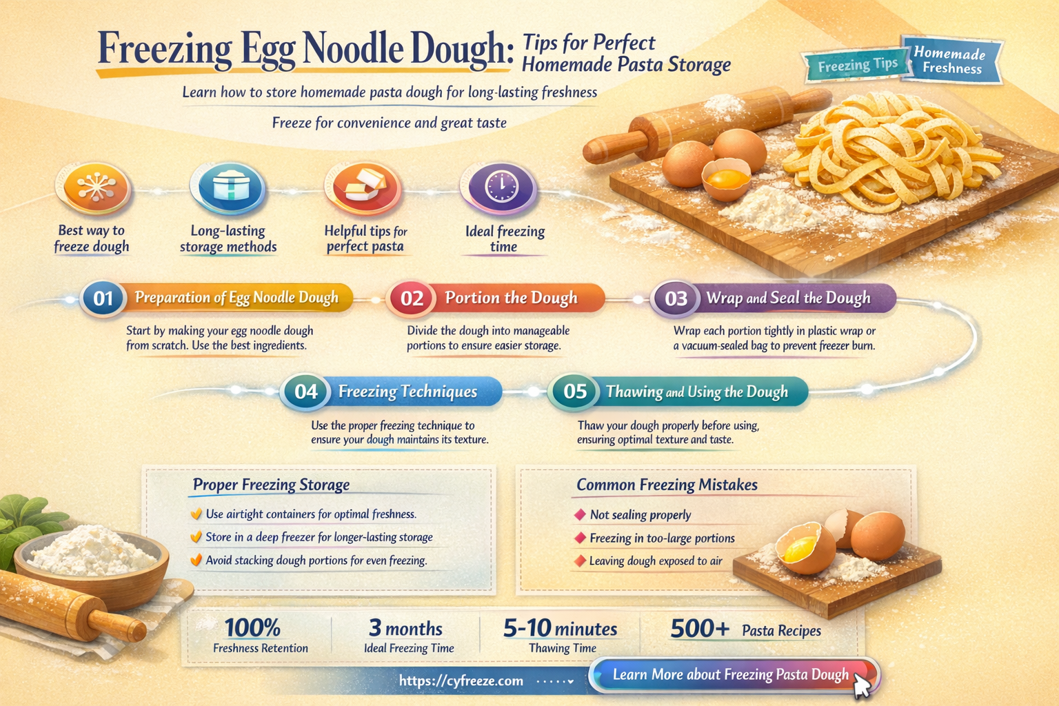 can i freeze egg noodle dough