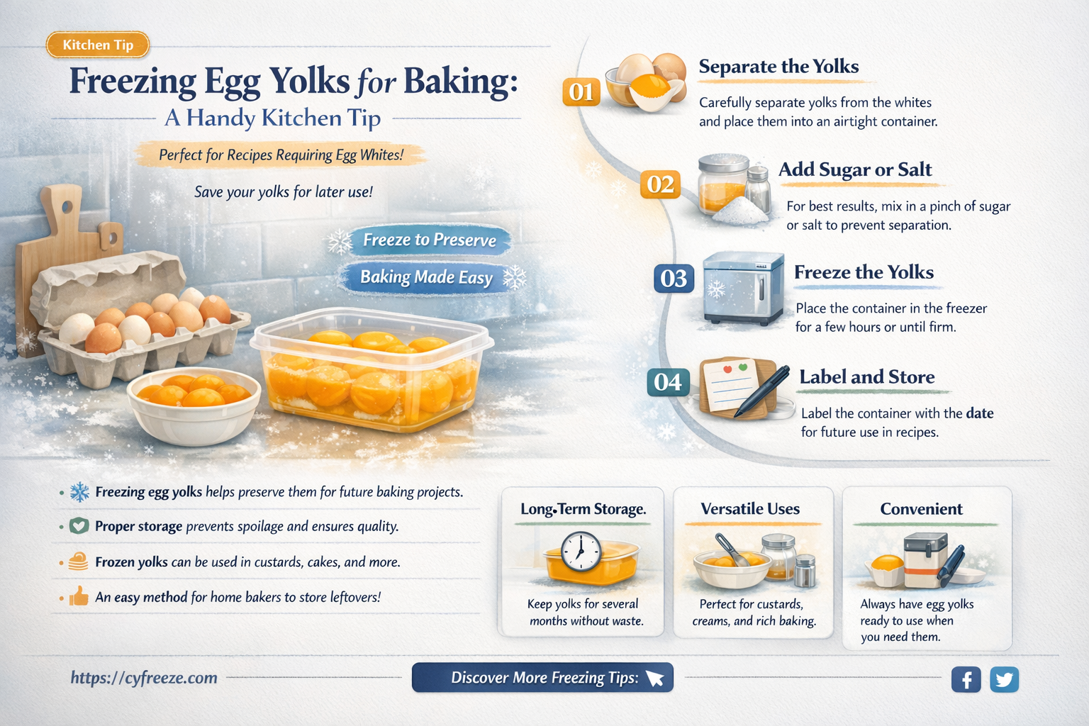 can i freeze egg yolks for baking
