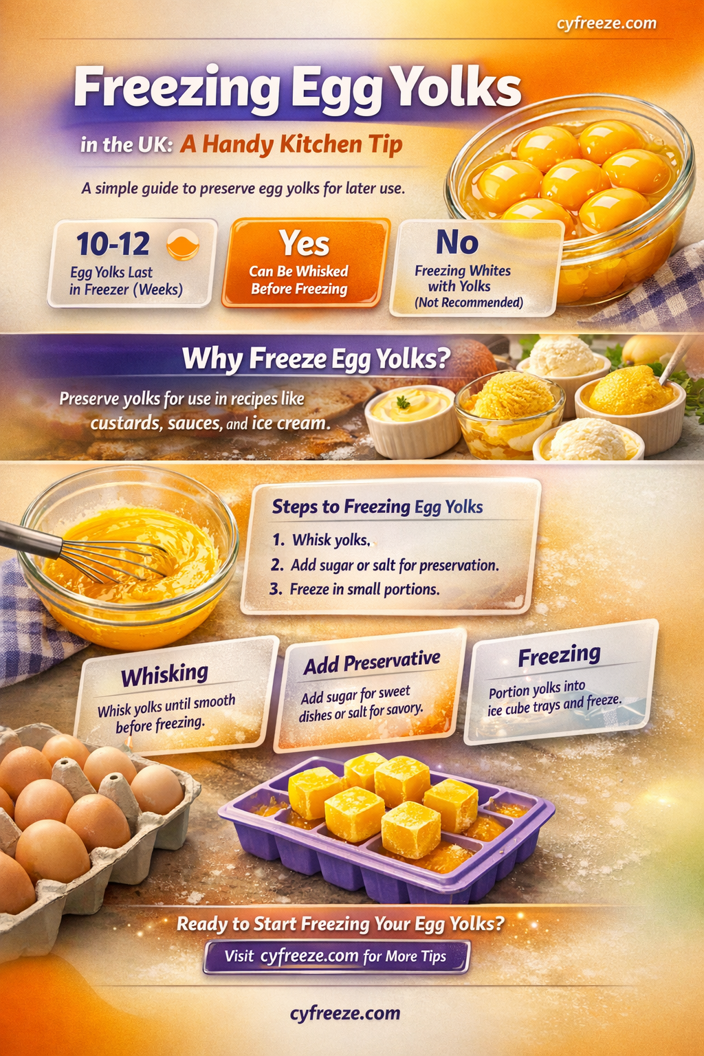 can i freeze egg yolks uk