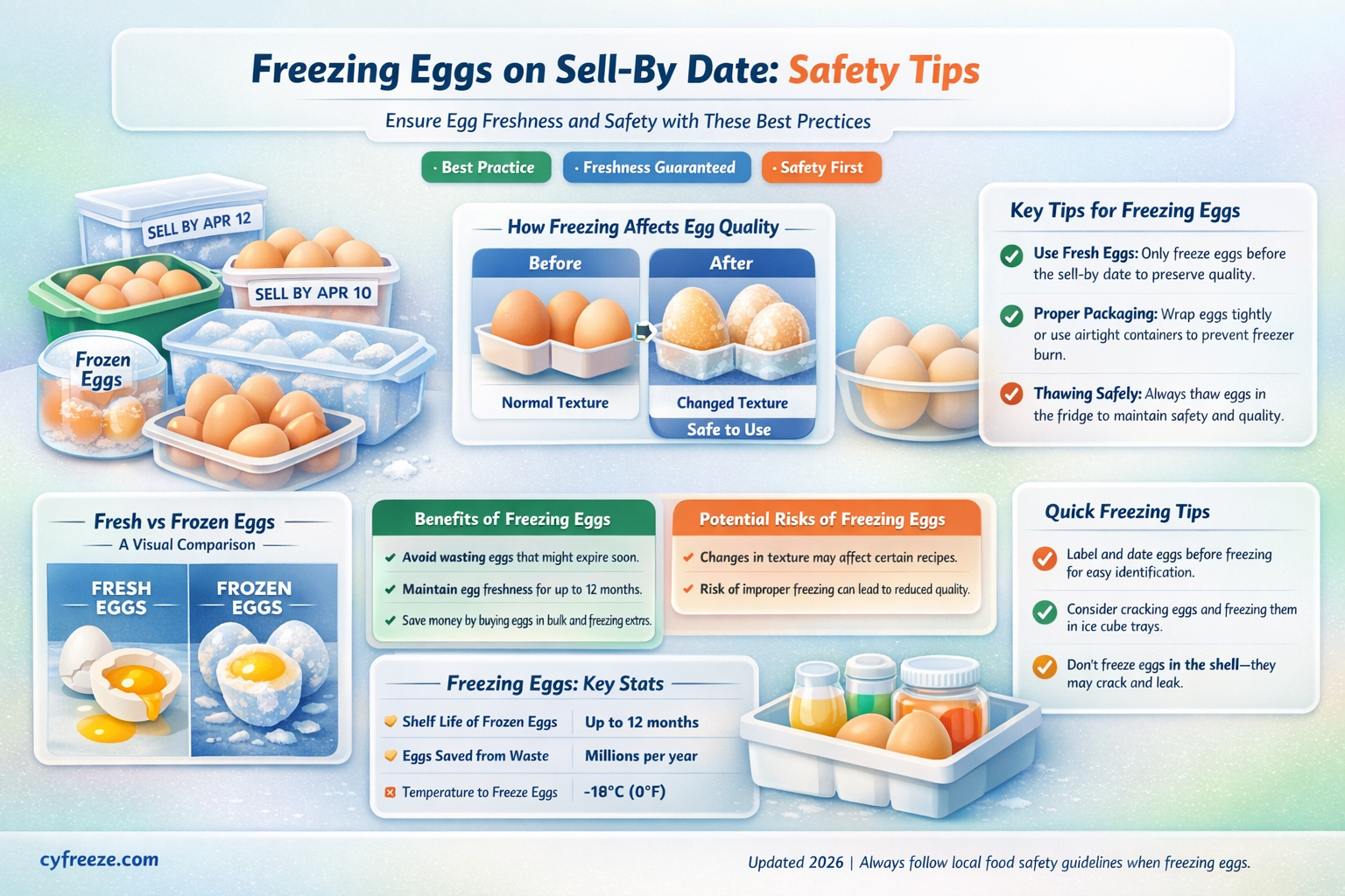 can i freeze eggs on their sell by date
