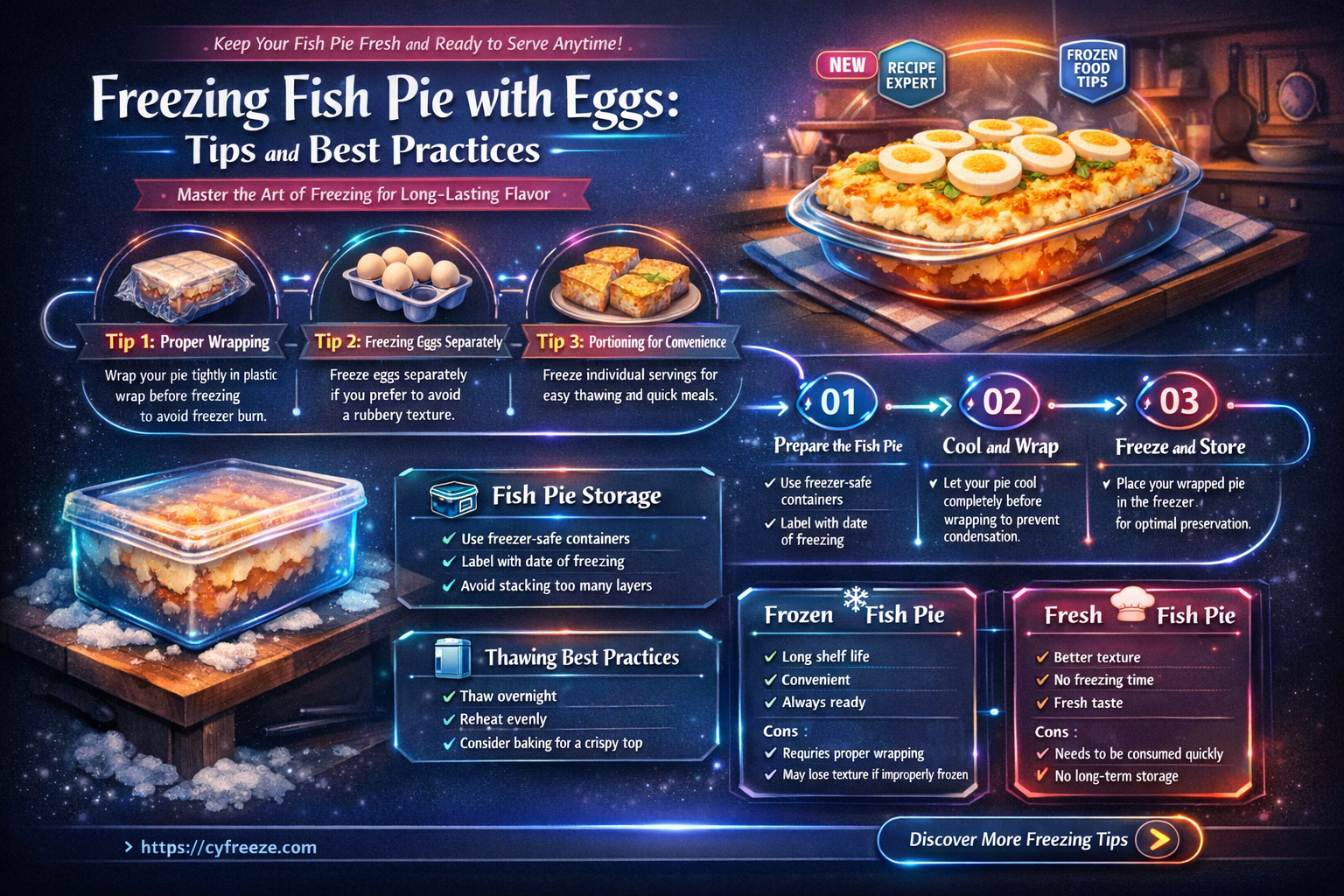 can i freeze fish pie with eggs