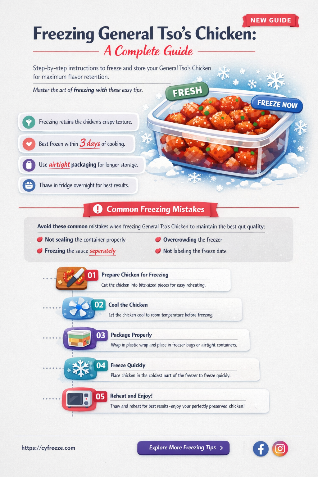 can i freeze general tso chicken