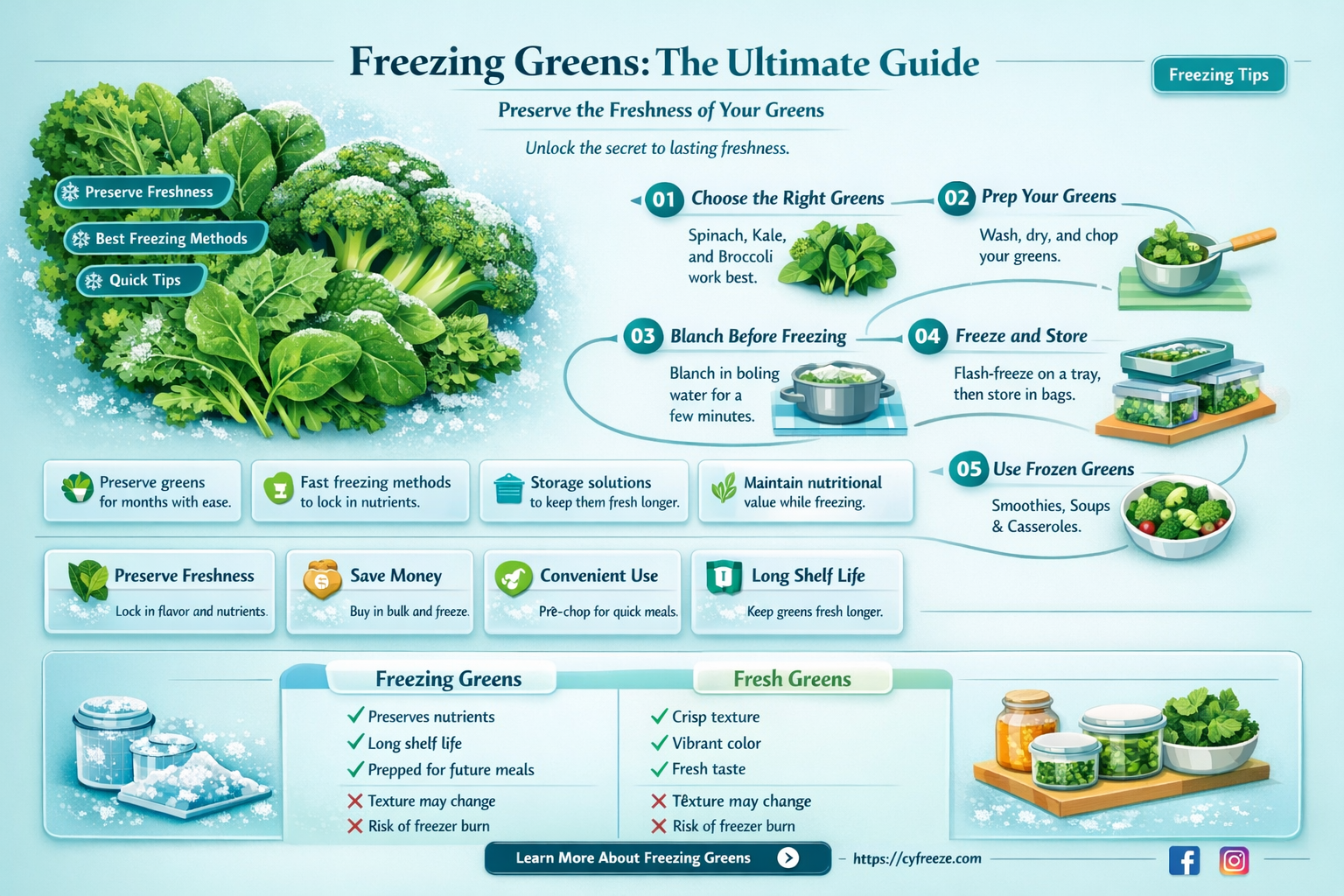 can greens be put in paper bags in freezer