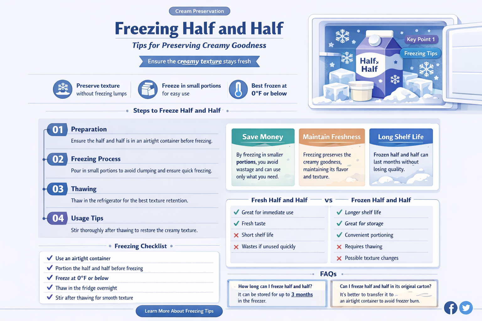 can i freeze half and half for later use