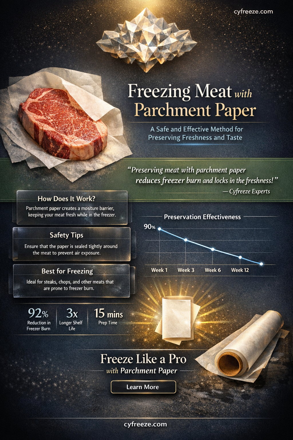 can i use parchment paper to freeze meat