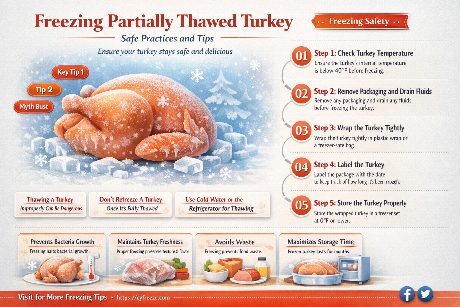can a turkey partoal tjawed be put in freezer