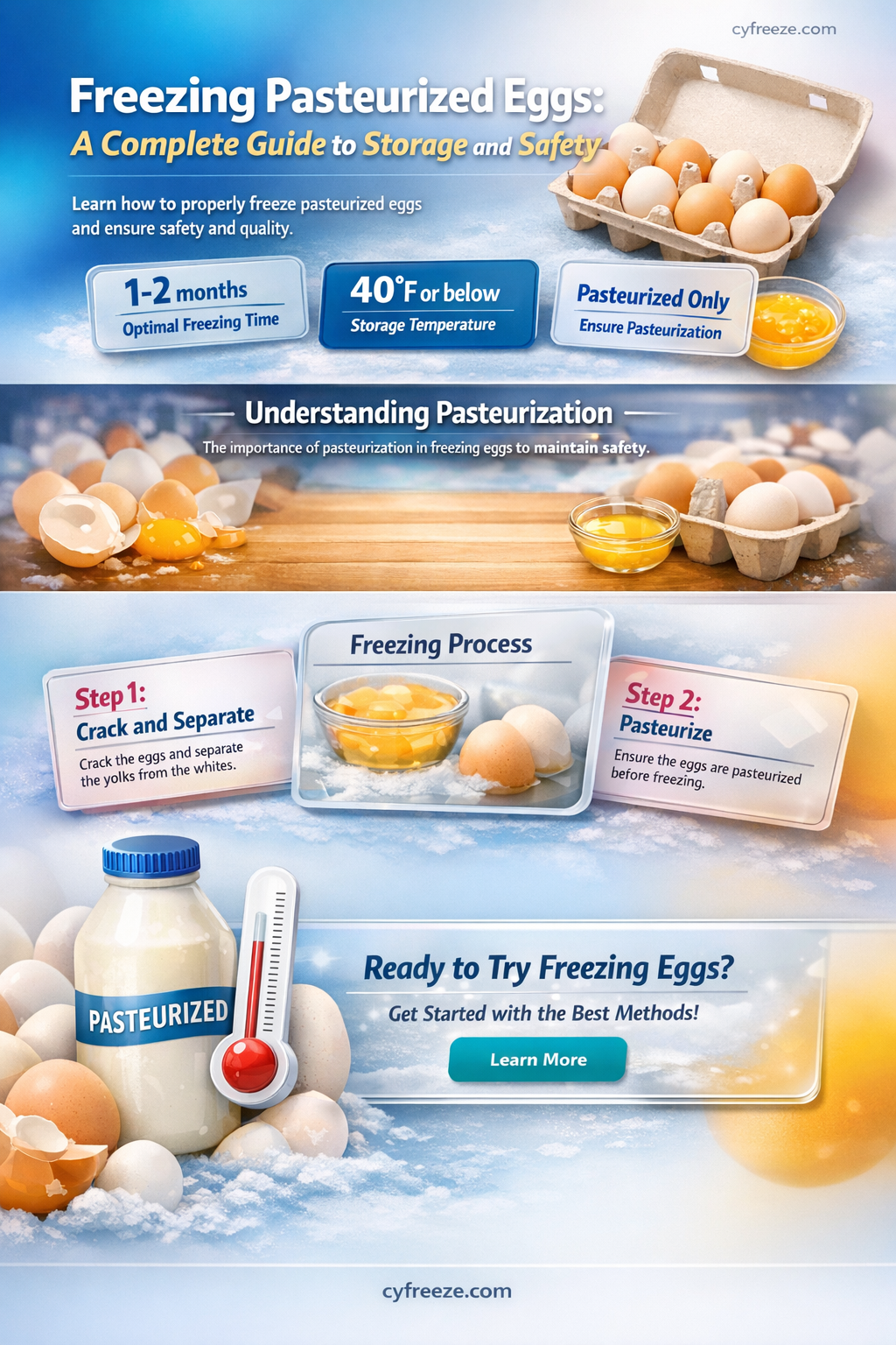 can i freeze pasteurized eggs