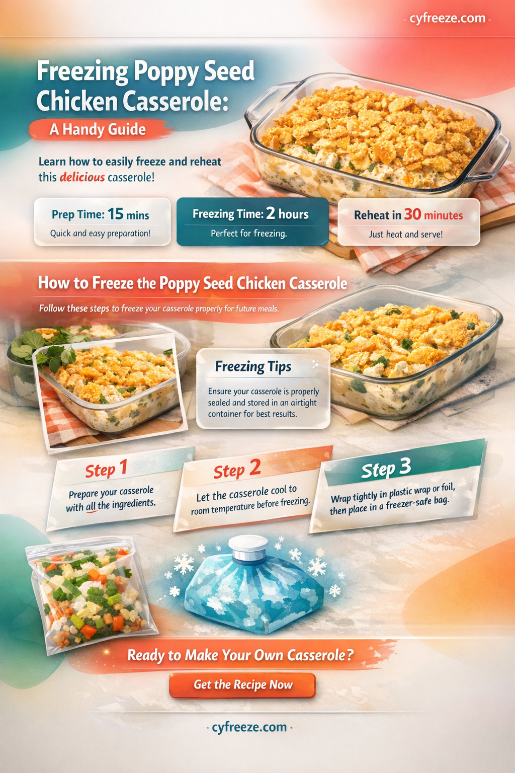 can i freeze poppy seed chicken casserole