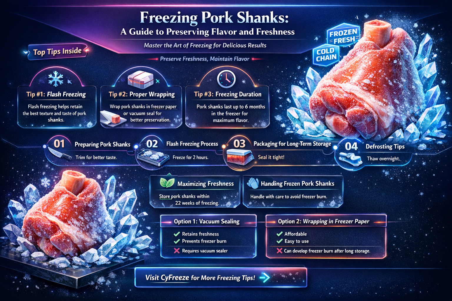 can i freeze pork shanks for later use