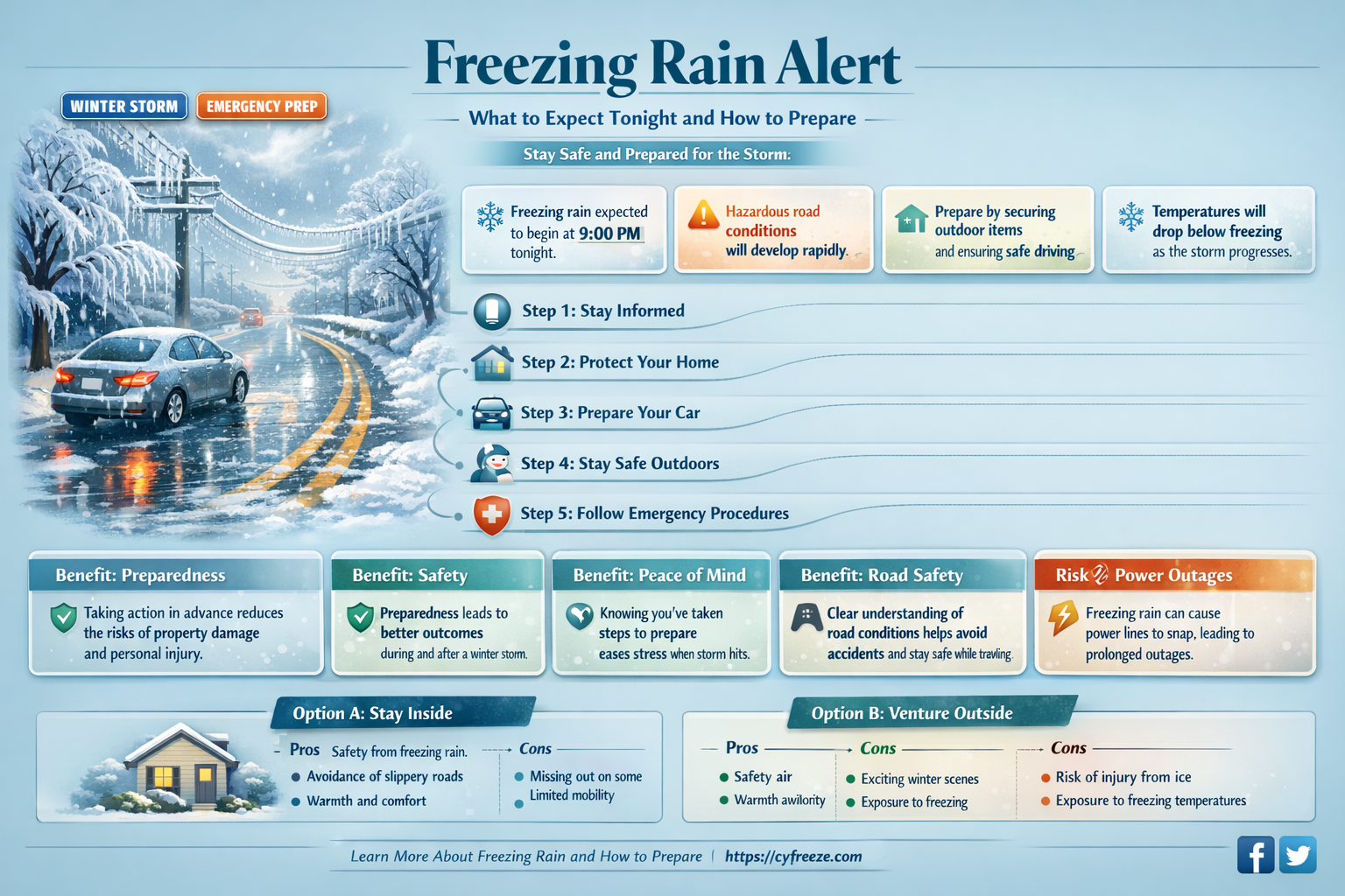 are we supposed to get freezing rain tonight
