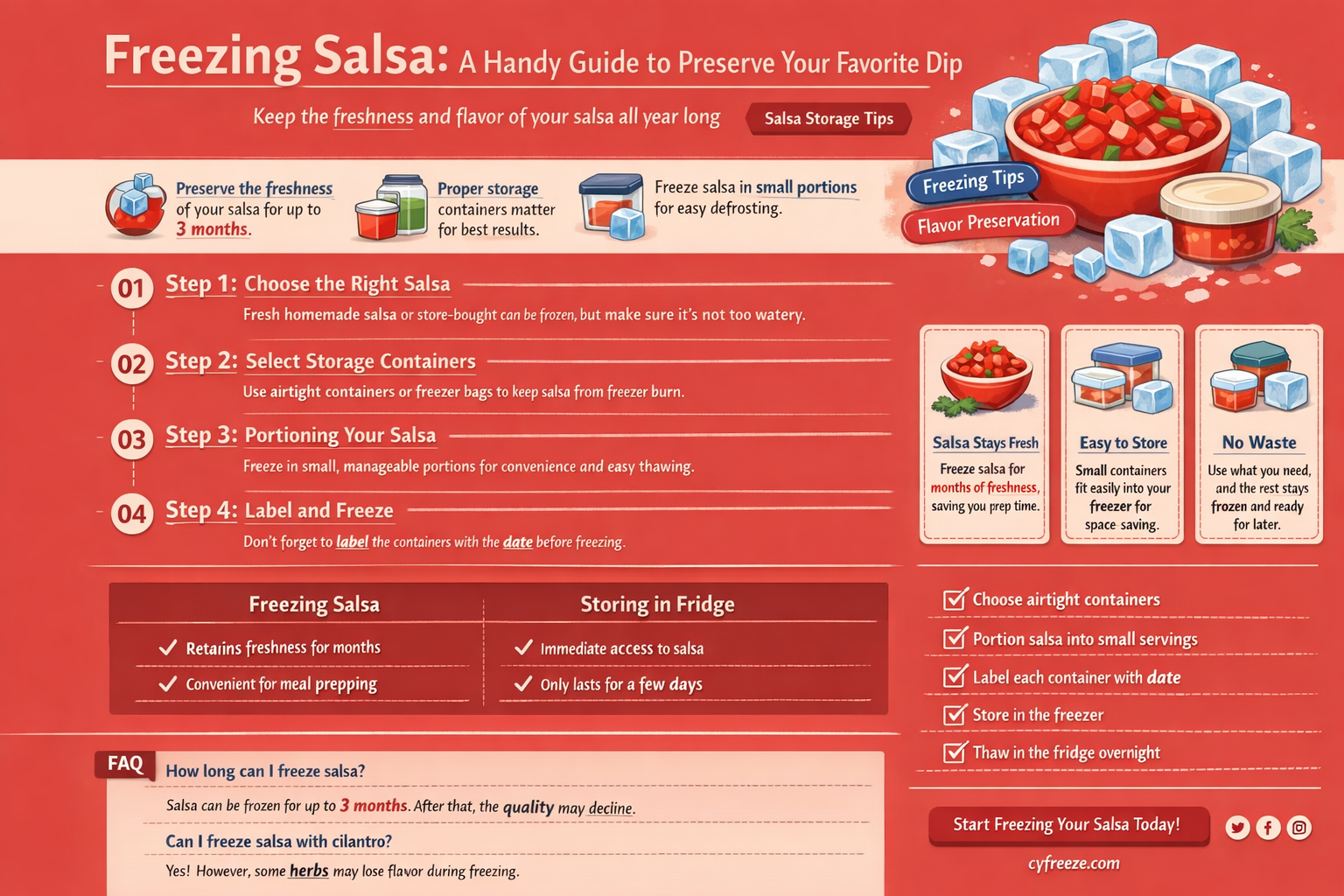 can i freeze salsa for later use