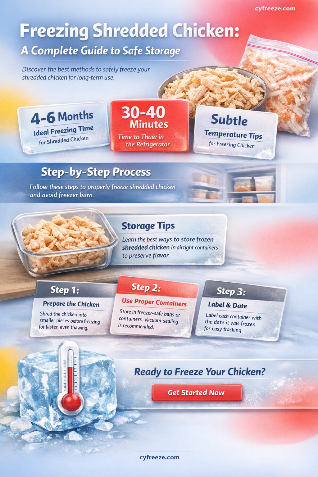 can i freeze shredded chicken