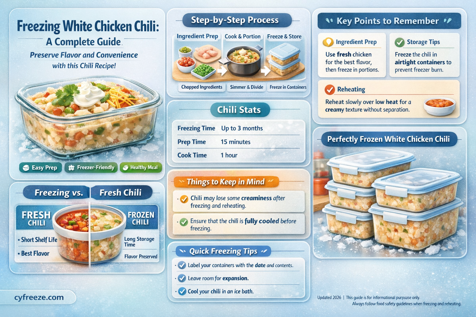 can i freeze white chicken chilli