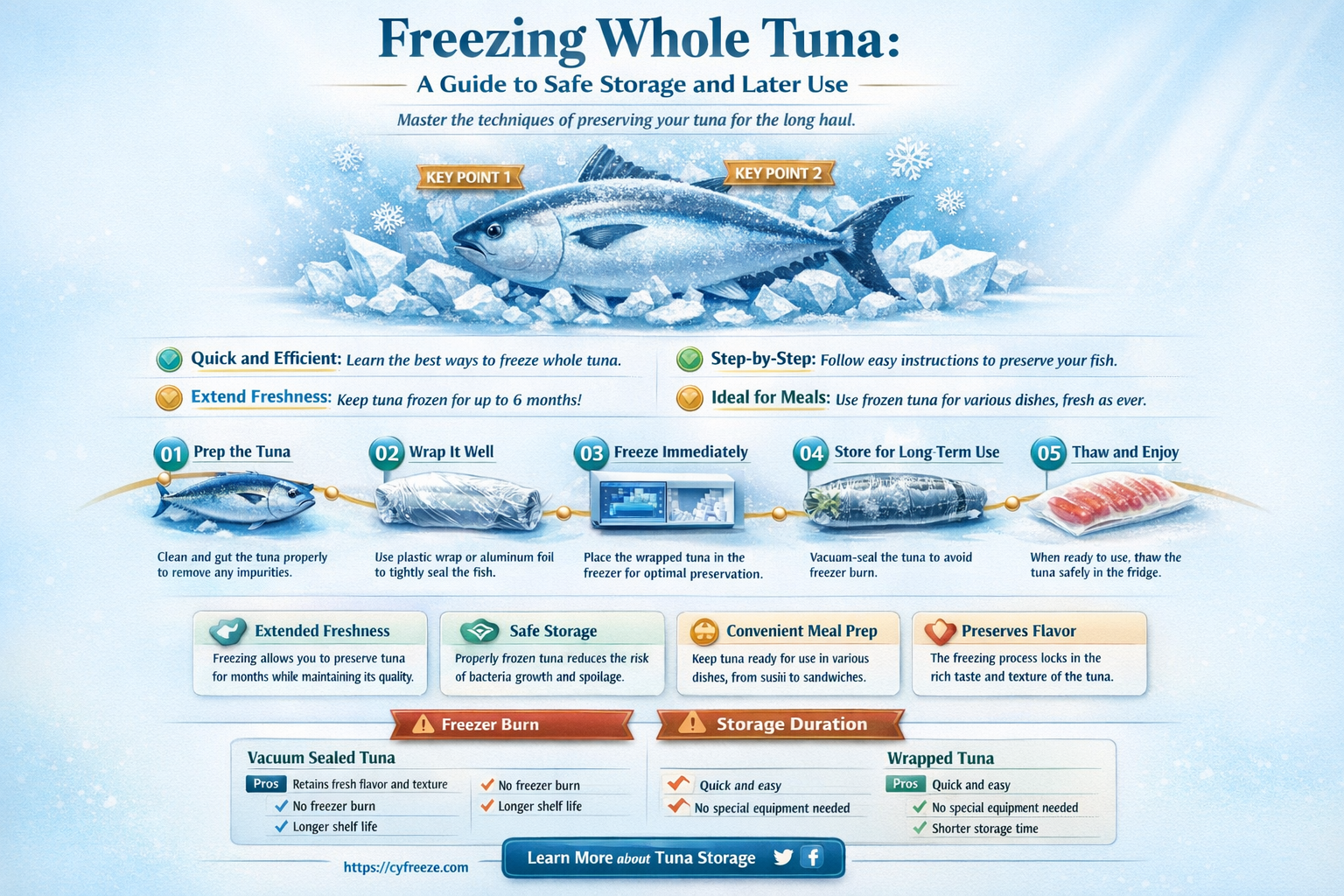 can i freeze whole tuna to use later