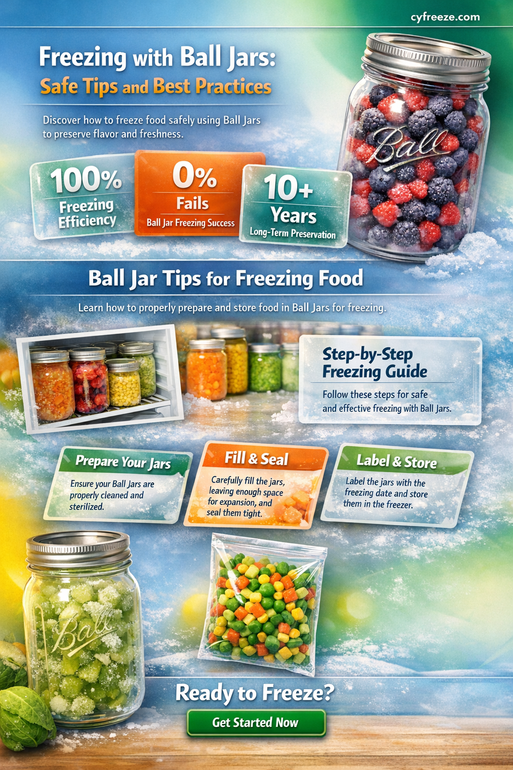 can i use ball jars for freezing