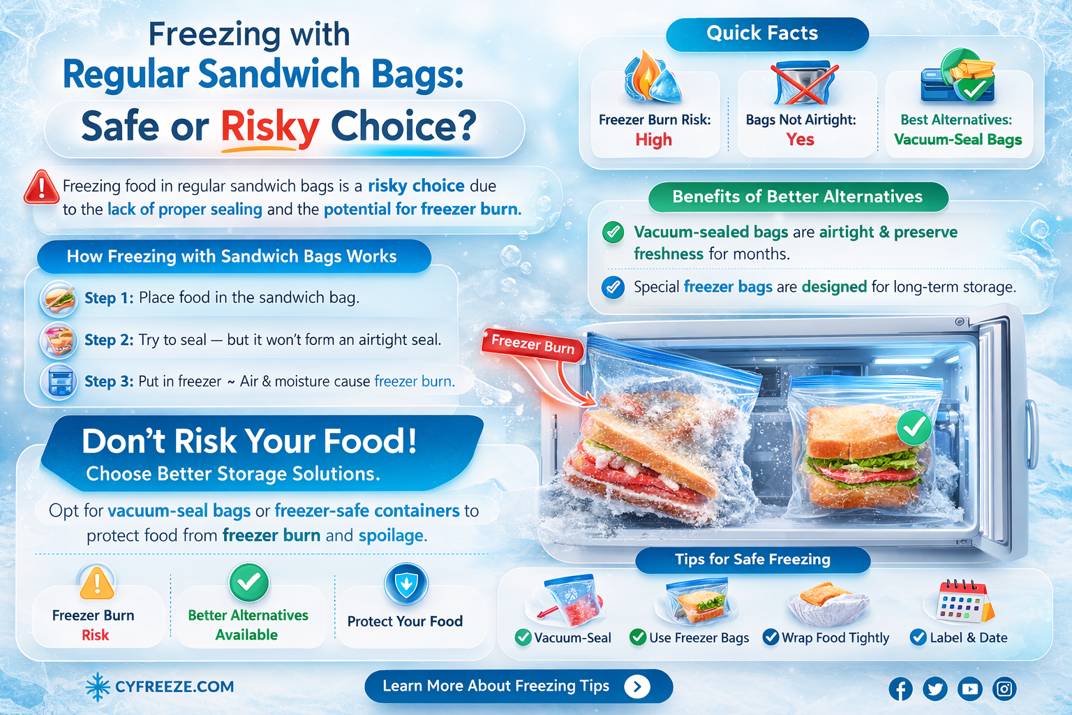 can i use regular sandwich bags in the freezer