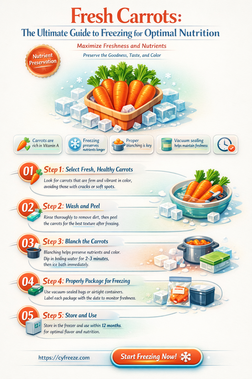 can i freeze fresh carrots