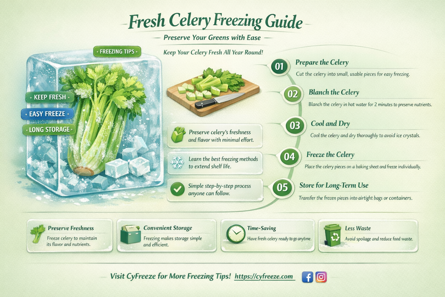 can i freeze fresh celery