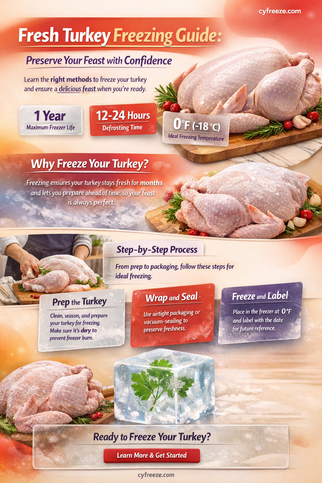 can i freeze a fresh turkey