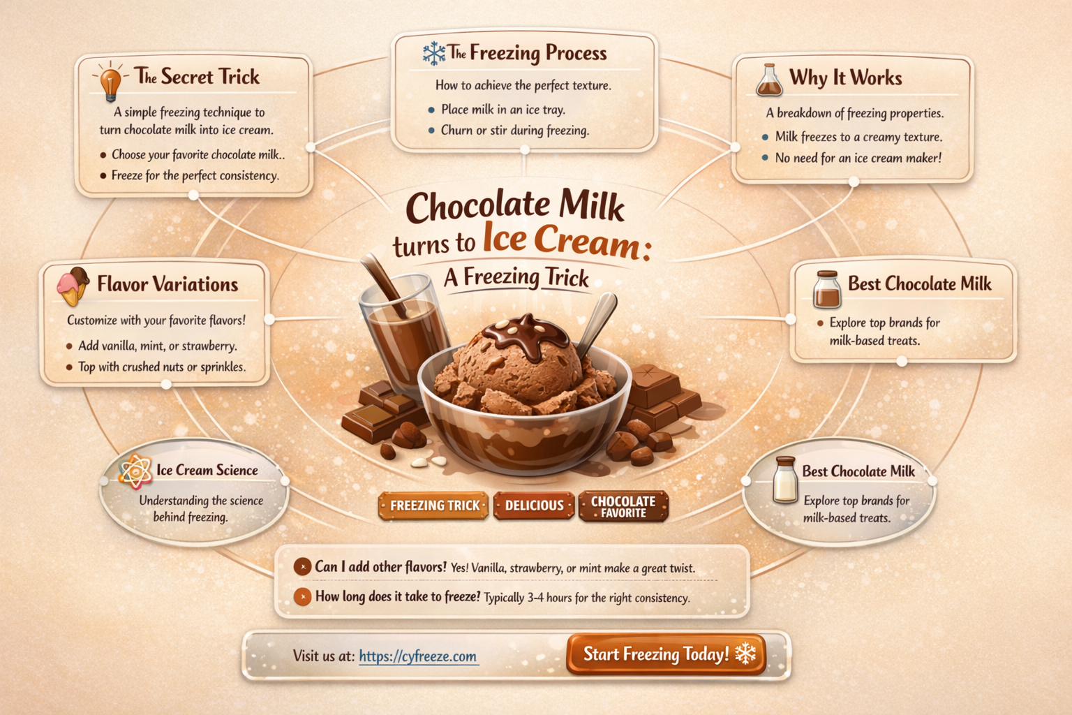can i freeze chocolate milk to make ice cream