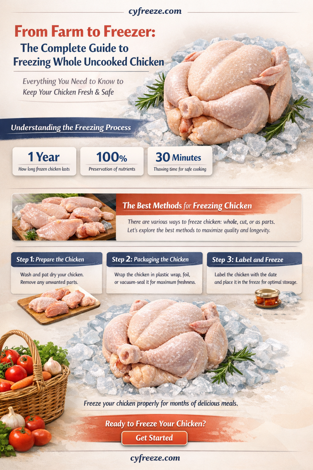 can i freeze a whole uncooked chicken