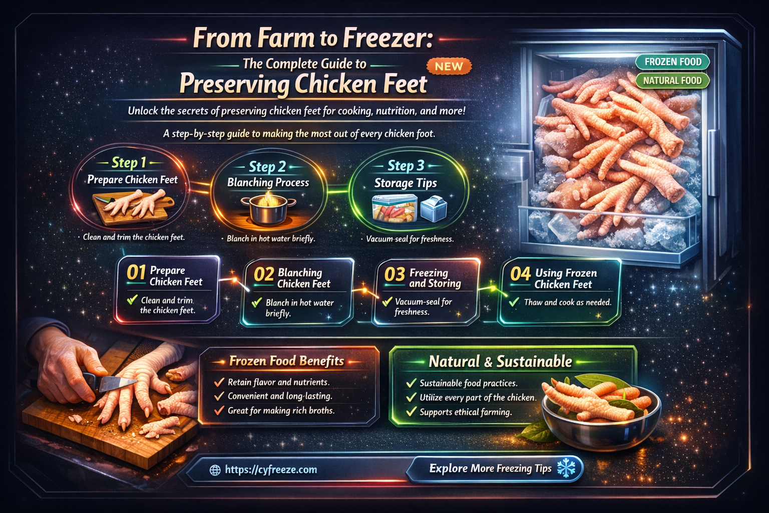 can i freeze chicken feet