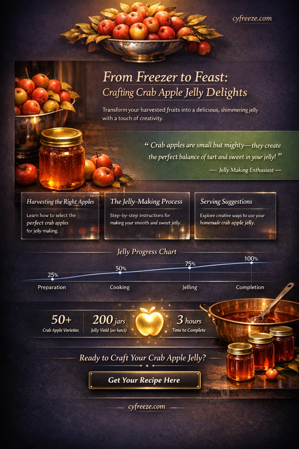 can i freeze crab apple juice and make jelly later