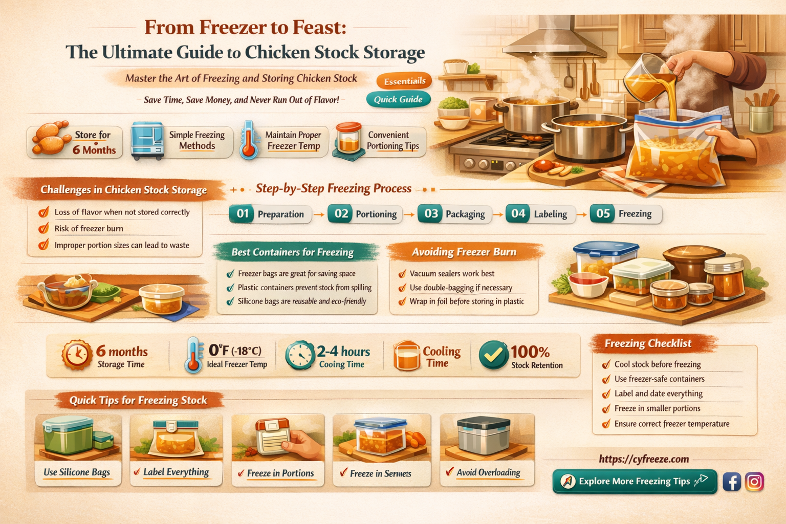 can i freeze chicken stock