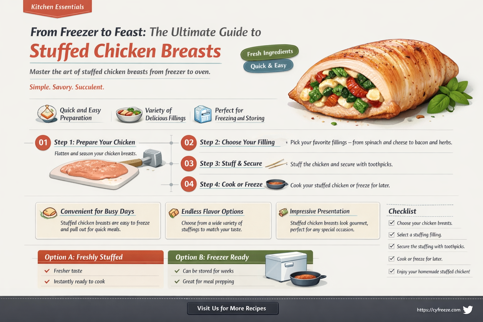 can i freeze raw stuffed chicken breasts