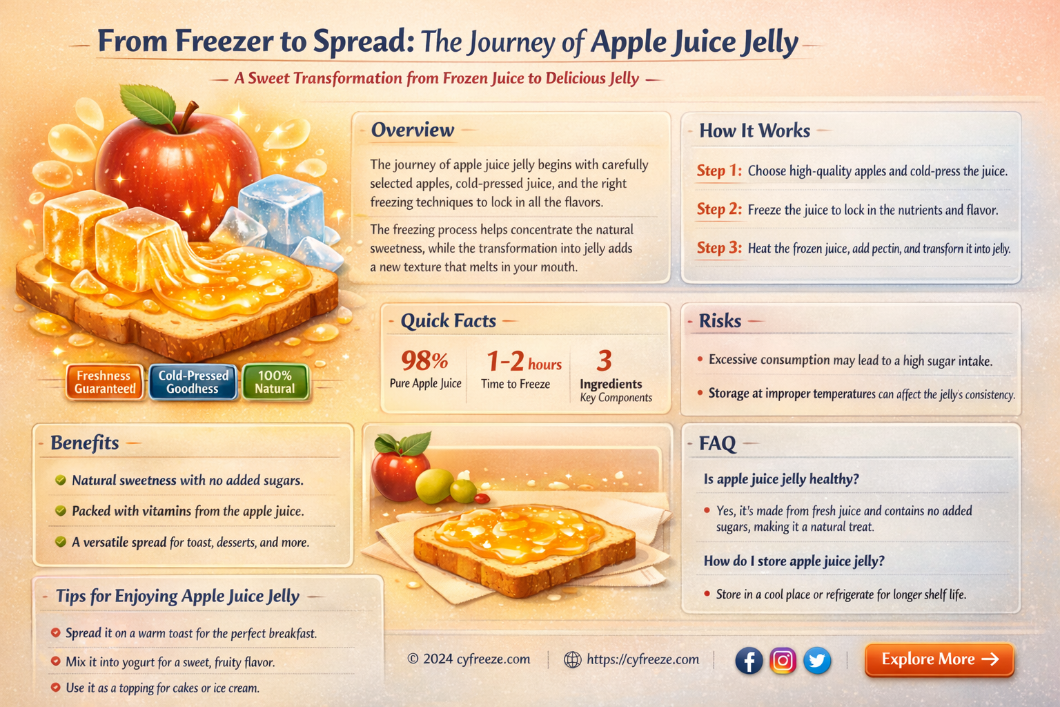 can i freeze apple juice and make jelly later