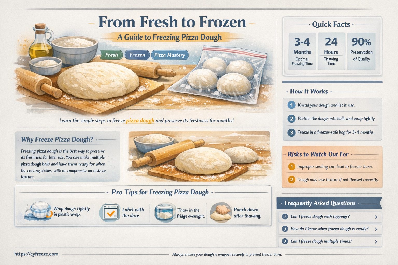 can i freeze fresh pizza dough