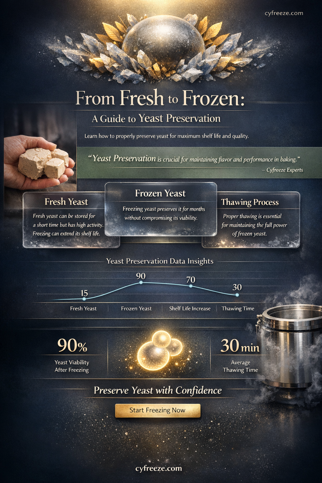 can i freeze fresh yeast