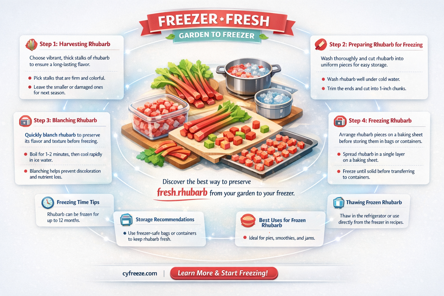 can i freeze fresh rhubarb