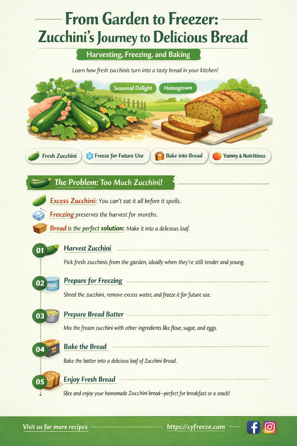 can i freeze zucchini to make bread later