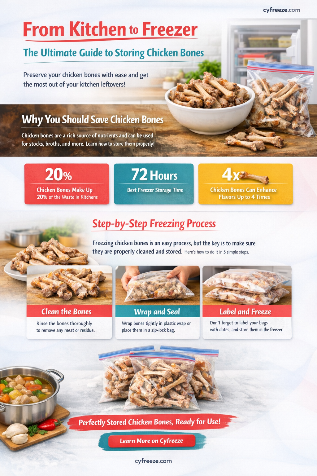 can i freeze chicken bones