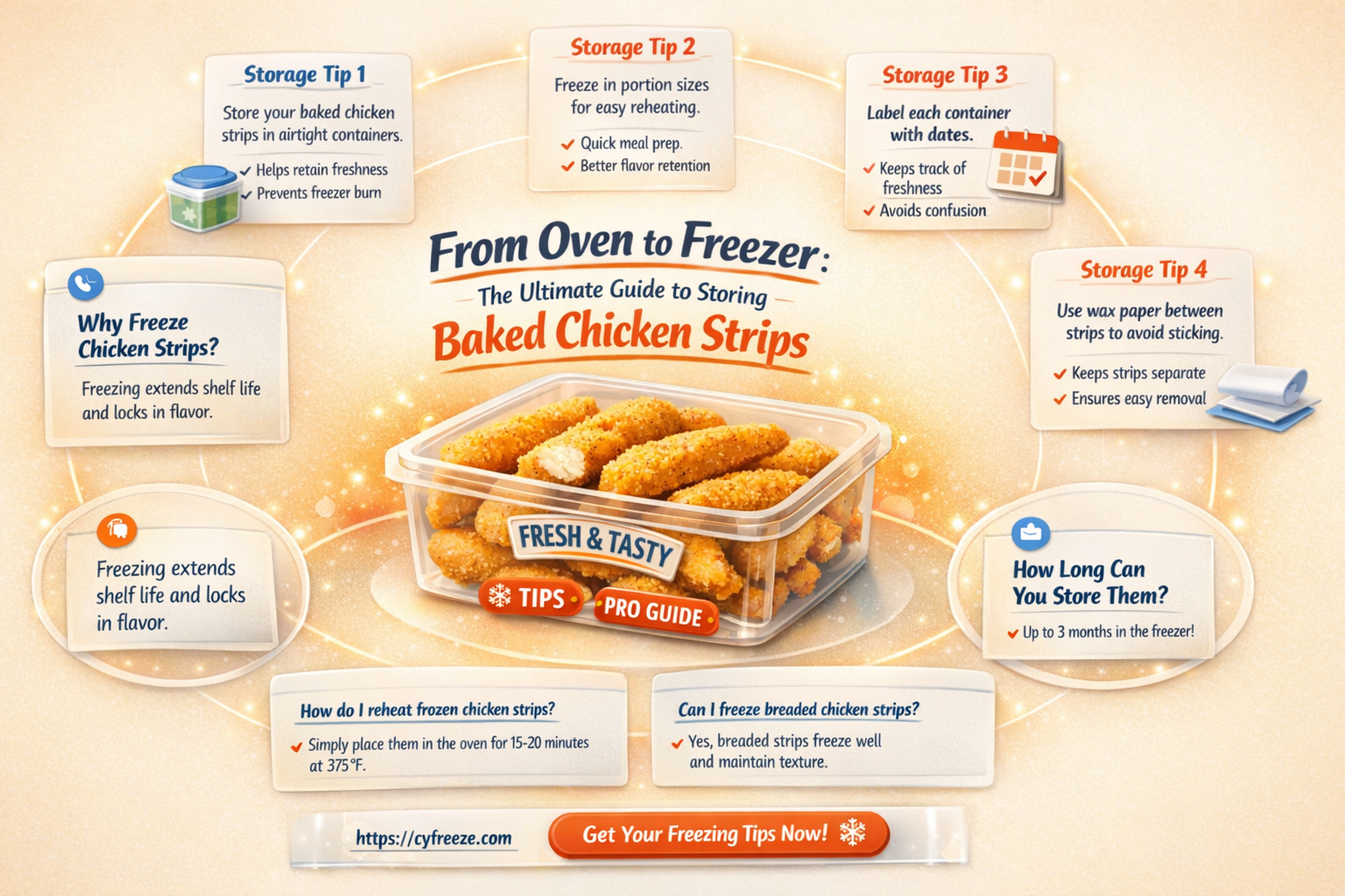 can i freeze baked chicken strips
